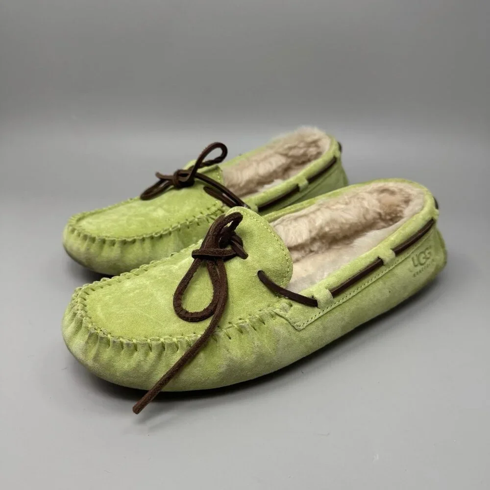 UGG Australia 5612 Women's Dakota Suede Moccasin Slippers Shoes Size 8 Green